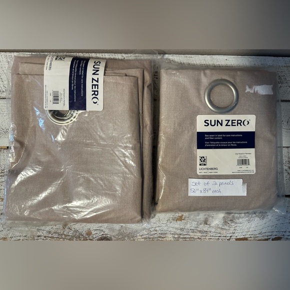 Set of 2 - 50” width x 84” length 100% Room Darkening Panels - NIP - Picture 2 of 9